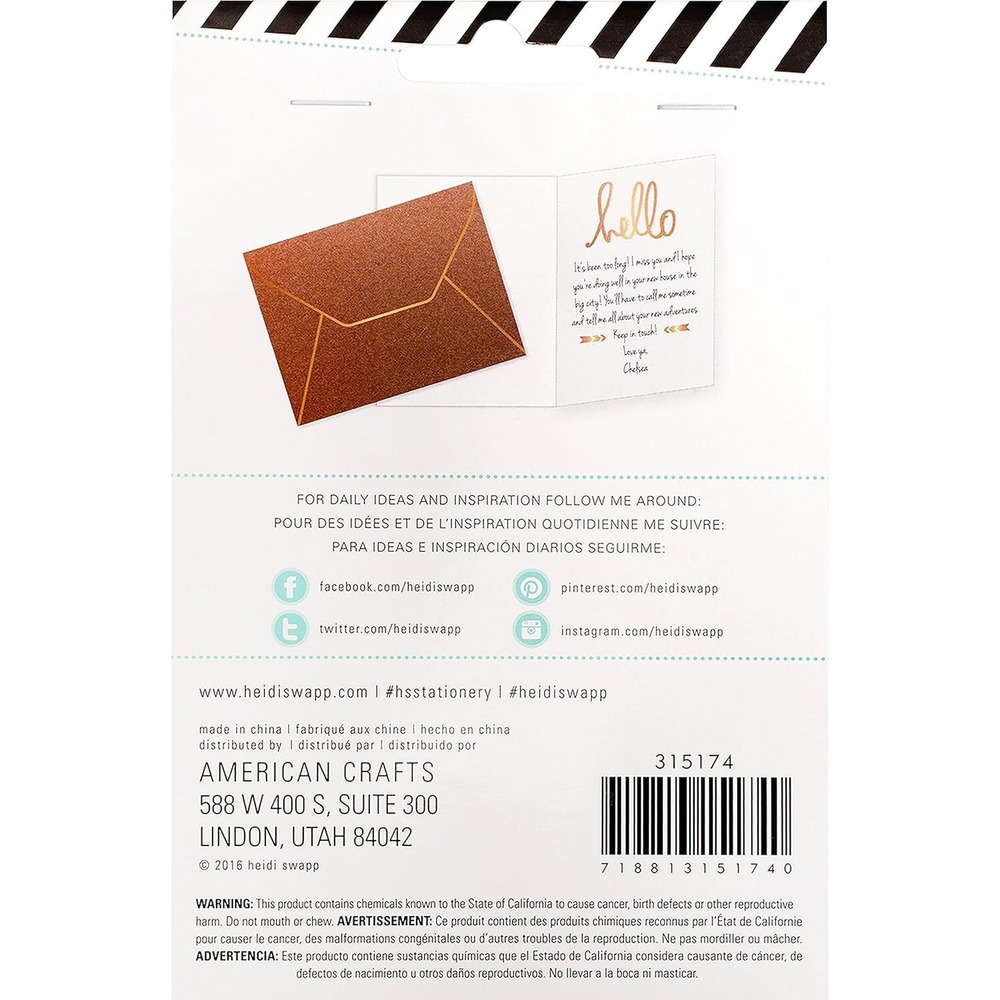 Heidi Swapp Buzz Words Epoxy Stickers 4"X6"-Hello Gold Foil